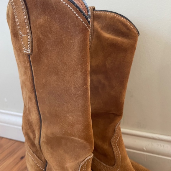 Vintage Wolverine | 1979 Harvest Wheat Suede Cowboy Western Boot 8.5 M Vibram - Picture 7 of 16